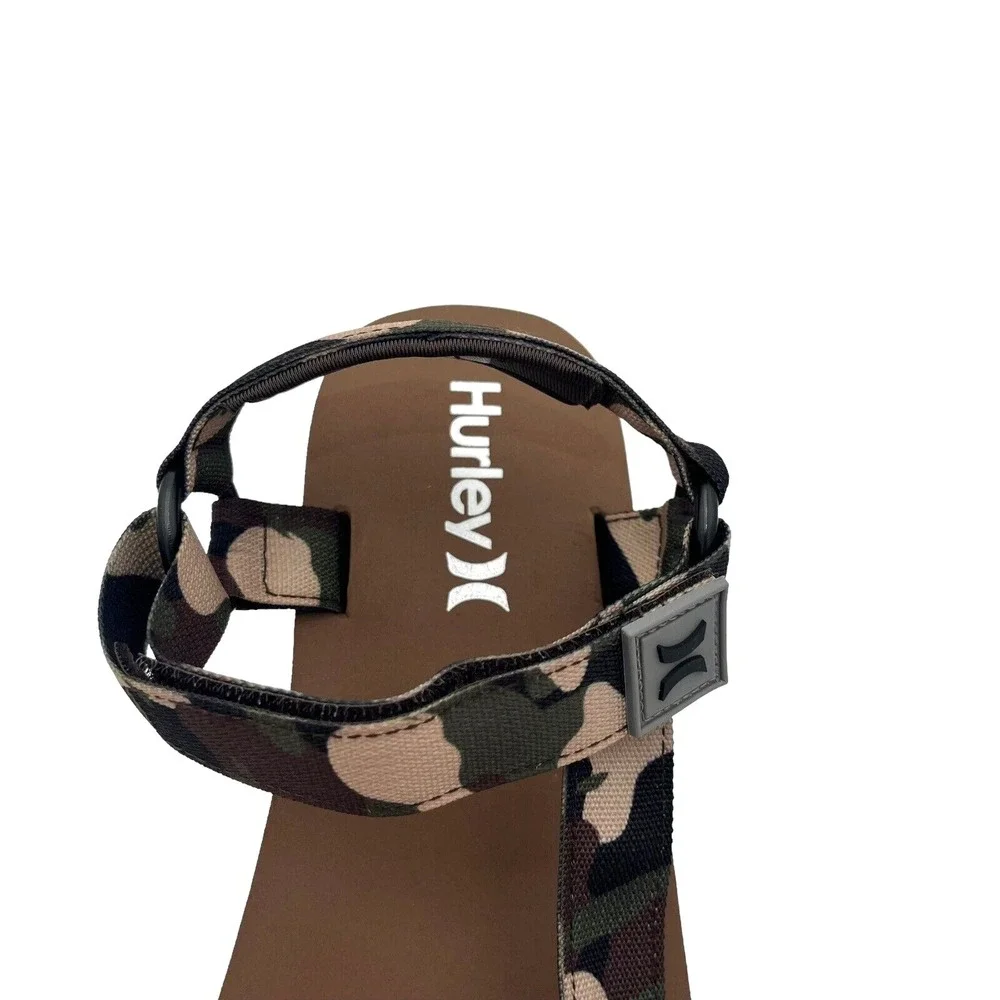Hurley Raleigh Mens‎ Sport Strappy Sandals Size 10 Camo Print Adjustable Straps